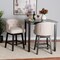 Baxton Studio Theron MidCentury Light Beige Fabric  Espresso Brown Finished Wood Swivel Counter Stool Set 2PC 225-2PC-12973-ZORO - alternate 1